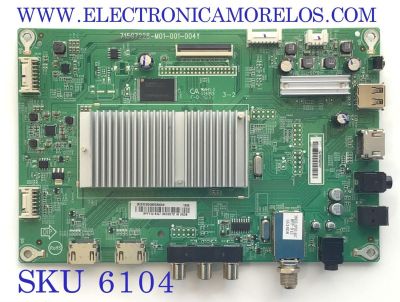 MAIN PARA SMART TV SHARP / NUMERO DE PARTE XGCB0QK033 / 715G7228-M01-001-004Y / BPFFQ1KQ7 / J1609030675 / MODELO LC-32LB481U